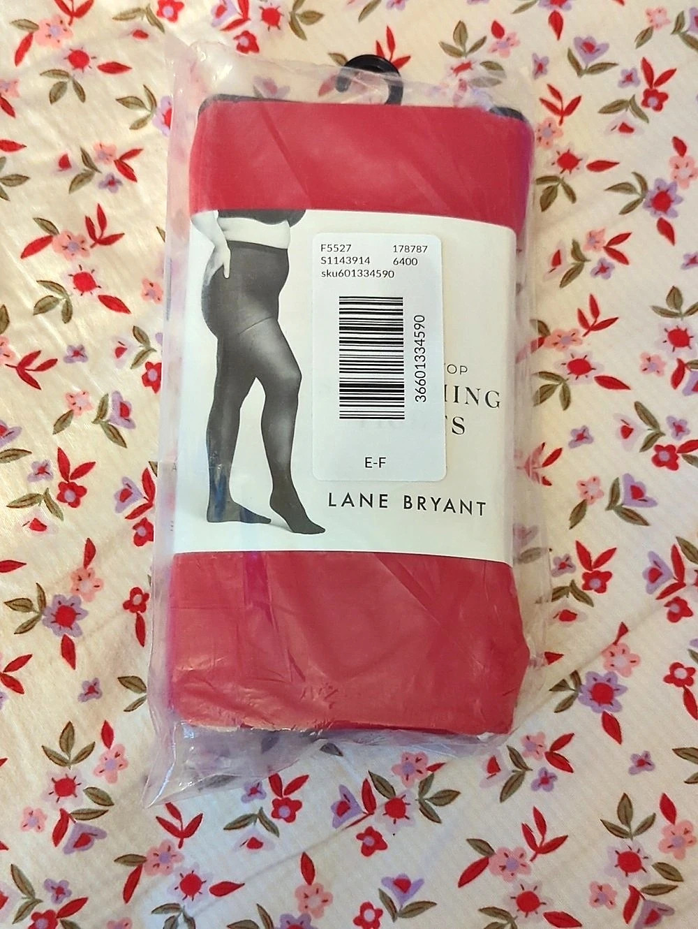 Lane Bryant Control Top Shaping Tights Red E-F NWT